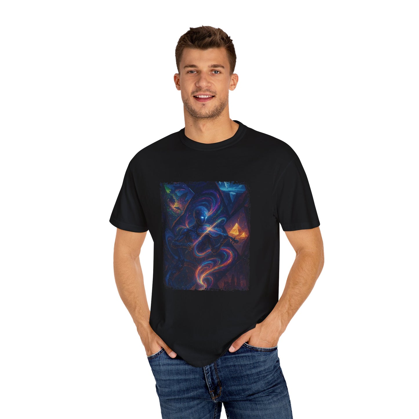 Cosmic Vibes Unisex T-shirt - Colorful Graphic Tee for Space Lovers