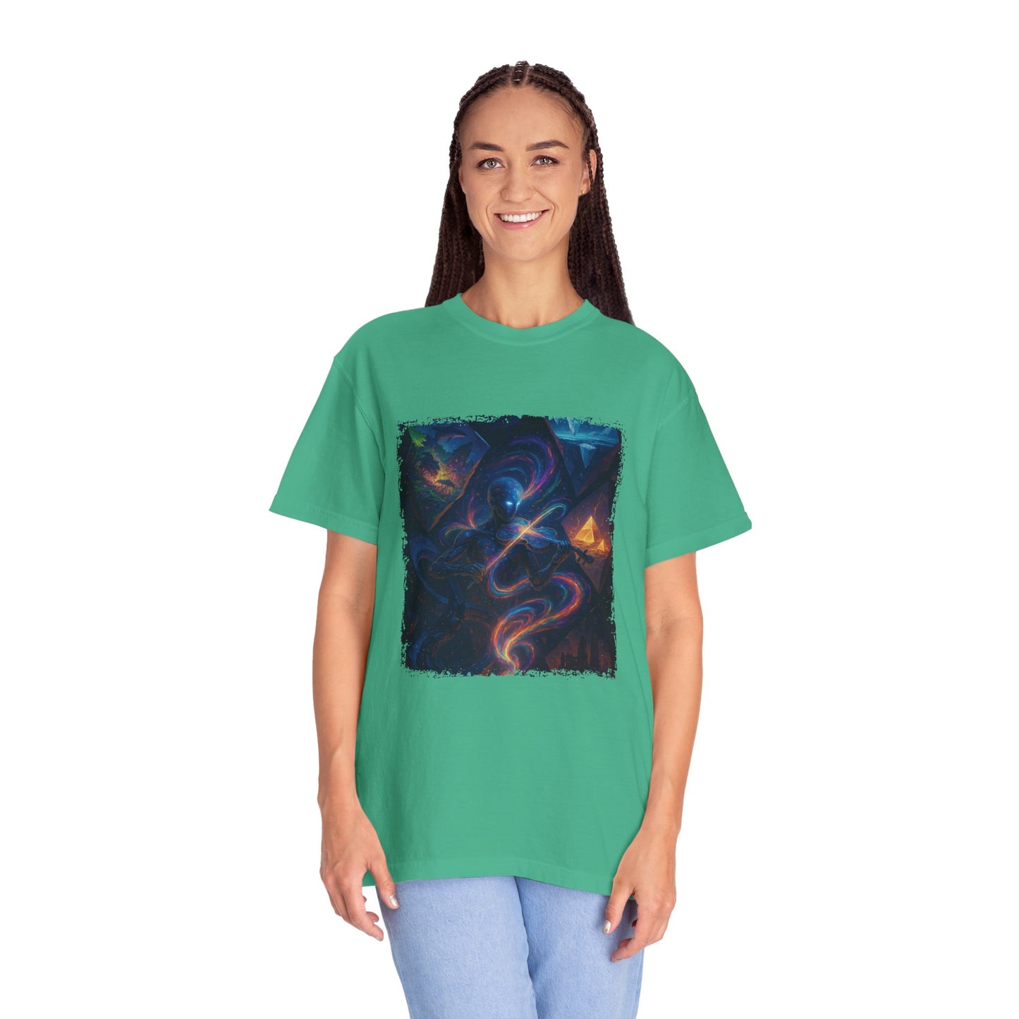 Cosmic Vibes Unisex T-shirt - Colorful Graphic Tee for Space Lovers