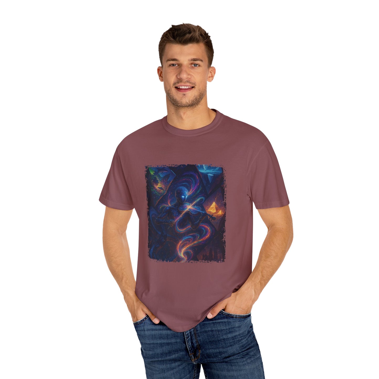 Cosmic Vibes Unisex T-shirt - Colorful Graphic Tee for Space Lovers