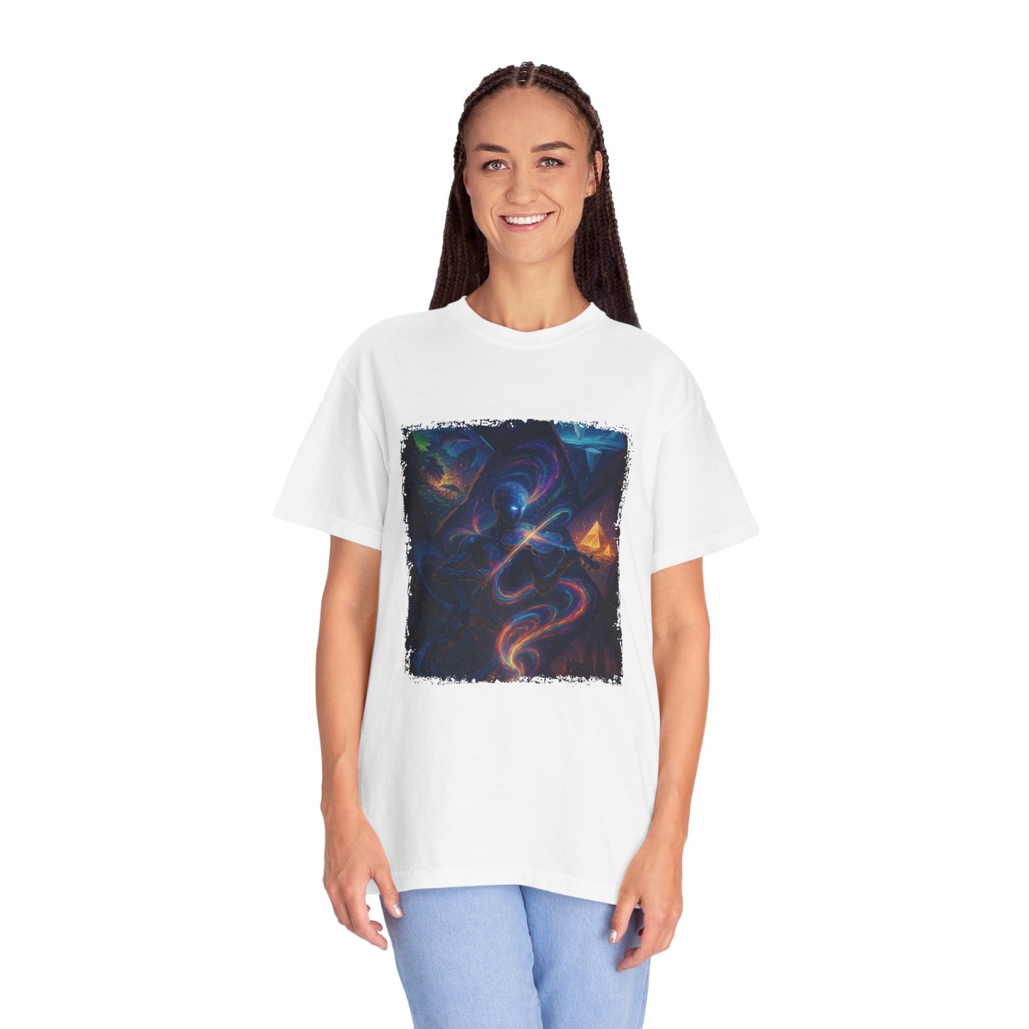 Cosmic Vibes Unisex T-shirt - Colorful Graphic Tee for Space Lovers