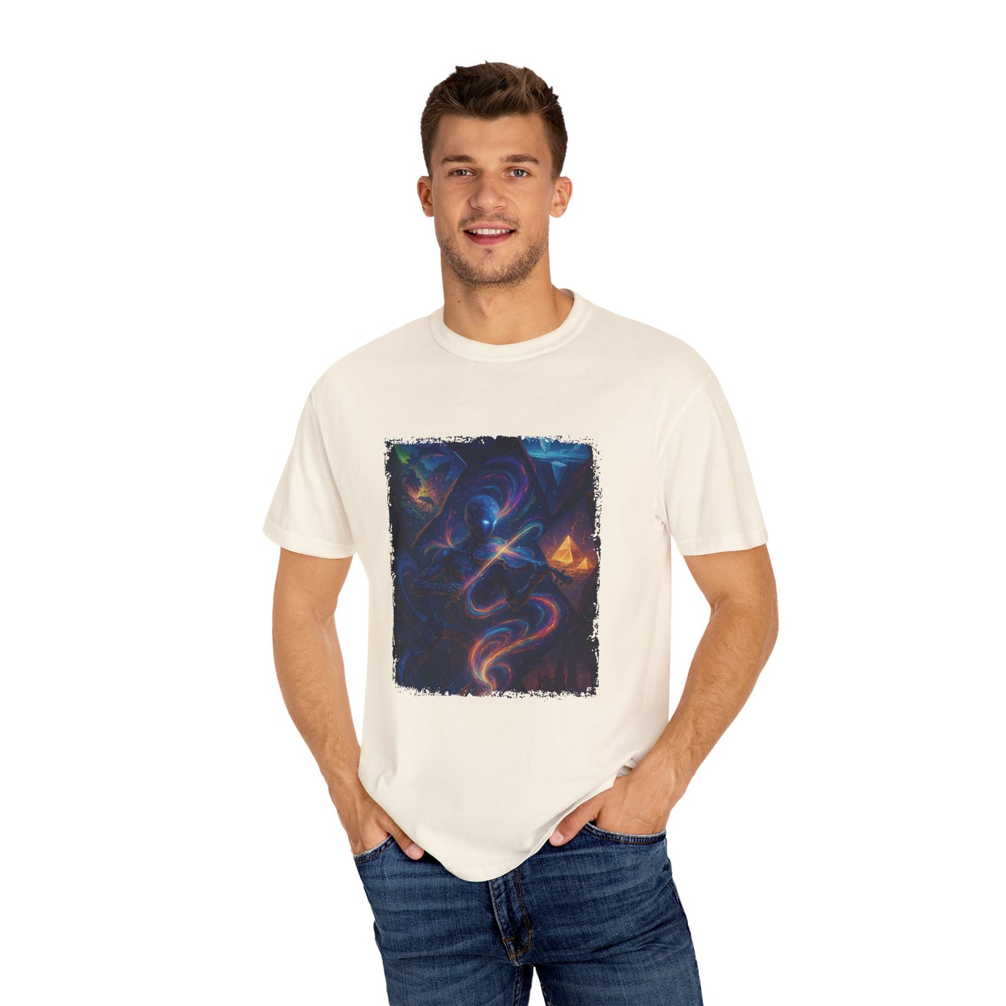 Cosmic Vibes Unisex T-shirt - Colorful Graphic Tee for Space Lovers