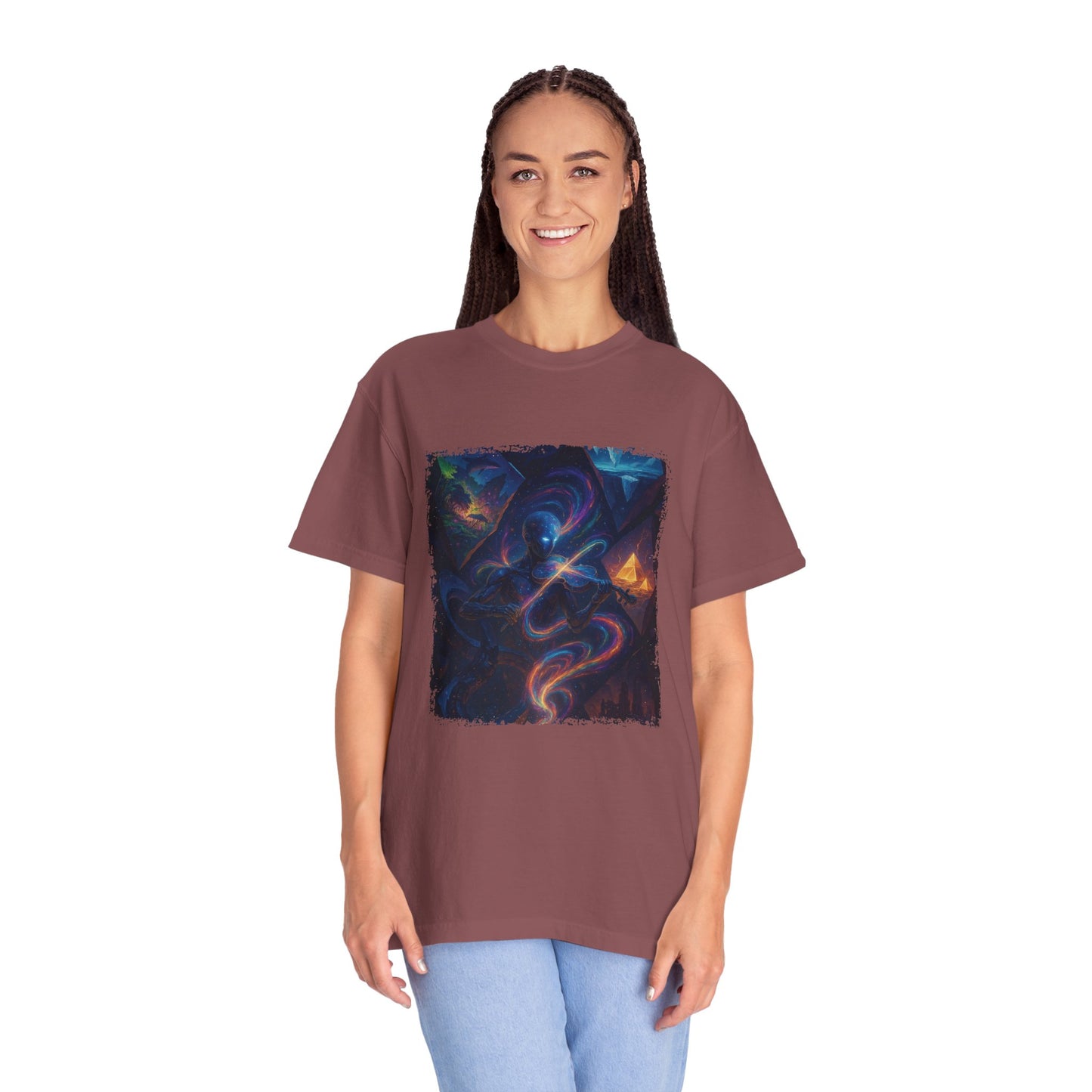 Cosmic Vibes Unisex T-shirt - Colorful Graphic Tee for Space Lovers
