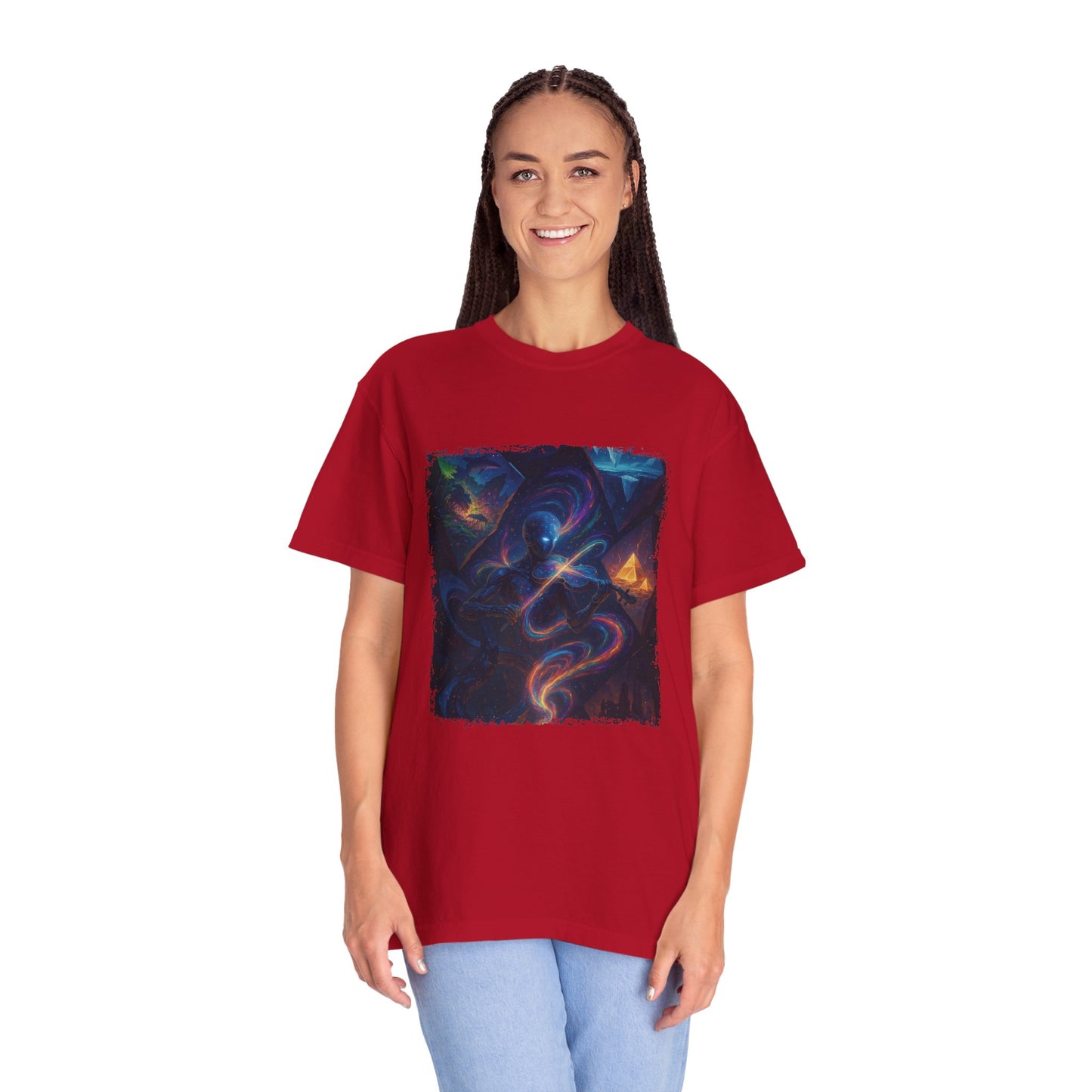 Cosmic Vibes Unisex T-shirt - Colorful Graphic Tee for Space Lovers