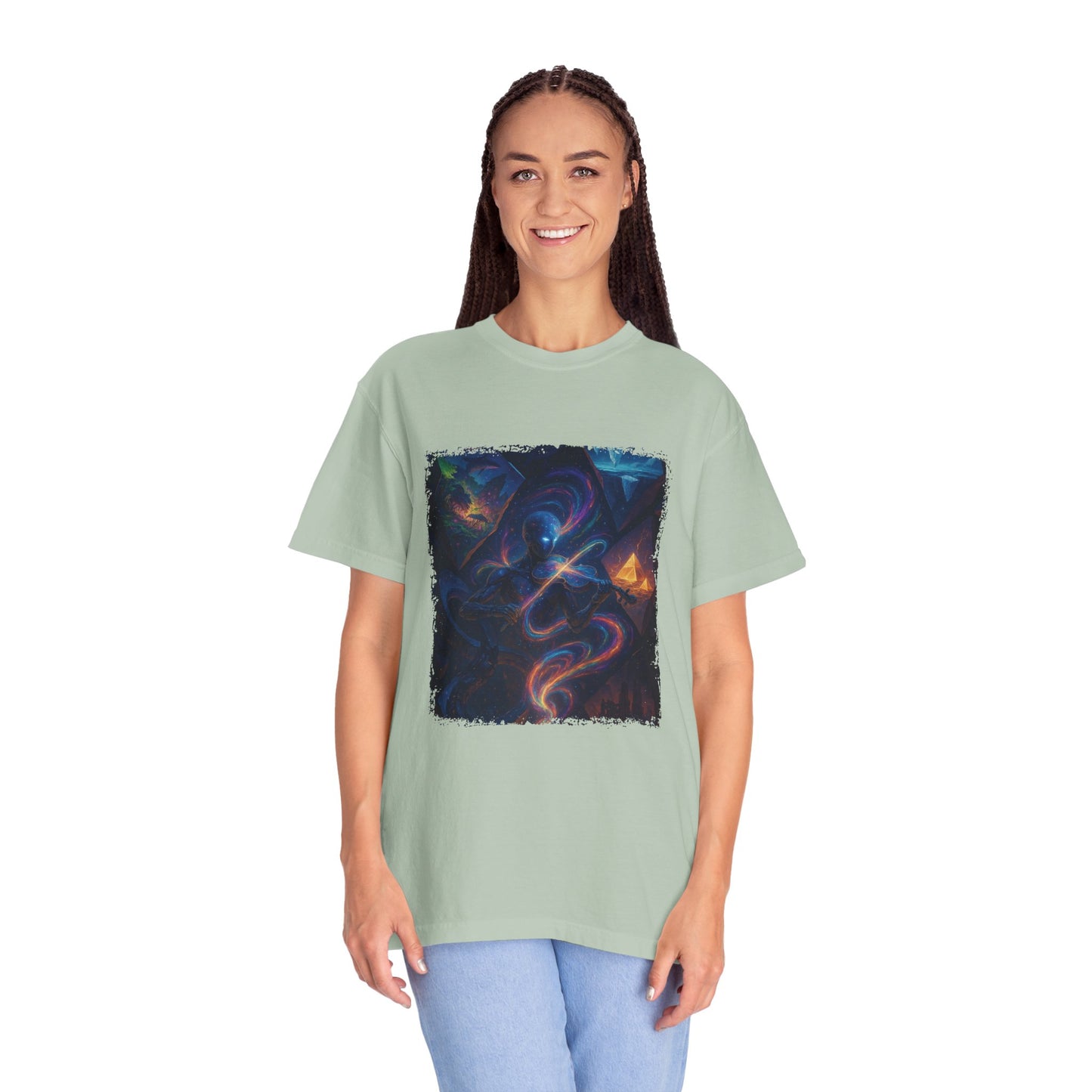 Cosmic Vibes Unisex T-shirt - Colorful Graphic Tee for Space Lovers