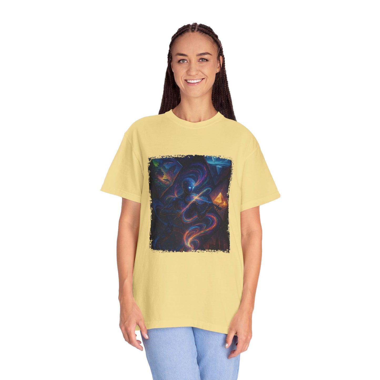 Cosmic Vibes Unisex T-shirt - Colorful Graphic Tee for Space Lovers