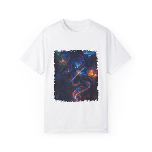 Cosmic Vibes Unisex Garment-Dyed T-shirt - Celestial Art Design